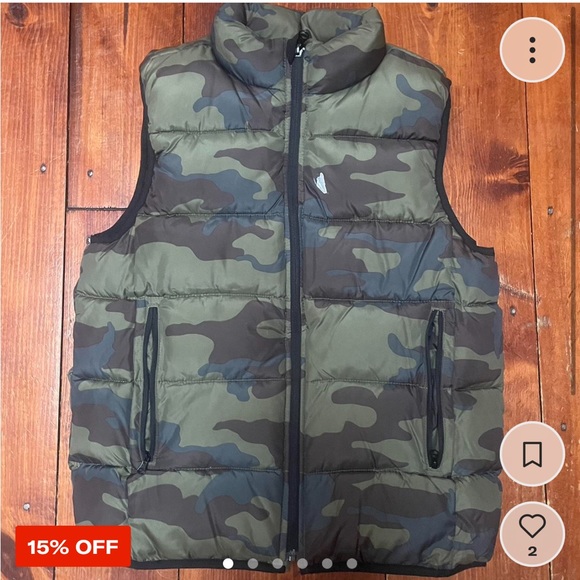 Camo Puffy Vest - Gap - Picture 1 of 5